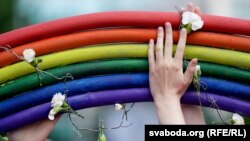Беларуская калёна на ЛГБТ прайдзе ў Вільні, 2025 год