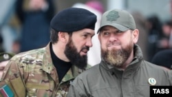 Председатель парламента Чечни Магомед Даудов и Рамзан Кадыров
