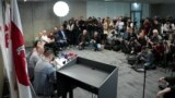 брыфінг вызваленых беларускіх палітвязьняў у Вільні, 22 чэрвеня 2025