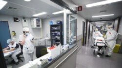Медицинские работники больницы в Брюсселе.