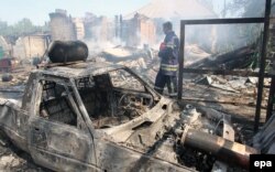 Distrugeri în Horlivka.