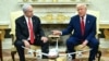 Прэзыдэнт ЗША Дональд Трамп і прэм’ер-міністар Ізраілю Біньямін Нэтаньягу ў Белым доме. Вашынгтон, 7 красавіка 2025 году