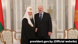 Сустрэча патрыярха Кірыла з Аляксандрам Лукашэнкам у 2018 годзе