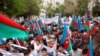 Azerbaijan -- A rally in front of the Iranian Embassy in downtown Baku, 11May2012 .