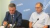 Лидер партии «Апсны» Ахра Аристава и председатель партии «Единая Абхазия» Сергей Шамба