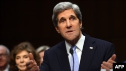 U.S, -- US Senator John Kerry, President's nominee for Secretary of State, testifies before the Senate Foreign Relations committee during his confirmation hearing on Capitol Hill in Washington, 24Jan2013