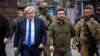 Прэм’ер-міністар Вялікабрытаніі Барыс Джонсан і прэзыдэнт Украіны Ўладзімер Зяленскі ў Кіеве, 9 красавіка 2022 г.