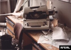 У будынку Радыё Свабода ў Мюнхене пасьля тэрарыстычнага акту ў лютым 1981 году