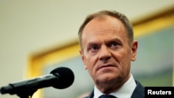 Poljski premijer Donald Tusk govori u parlamentu u Varšavi, Poljska, 12. decembra 2023. 