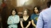 Участницы панк-группы Pussy Riot в день вынесения приговора