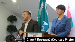 Лідэры кампаніі «Гавары праўду» Андрэй Дзьмітрыеў і Тацяна Караткевіч, архіўнае фота