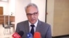 Armenia - German Ambassador to Armenia Matthias Kiesler speaks to reporters in Yerevan, 3 June, 2016