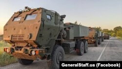 Американские реактивные системы залпового огня HIMARS. Запорожское направление. Фото Генштаба ВСУ, обнародованное 4 июля 2022 года 